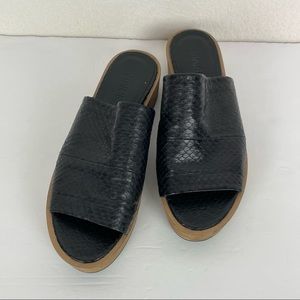 Vince Saskia Platform Wedge Sandals in Black size 6.5